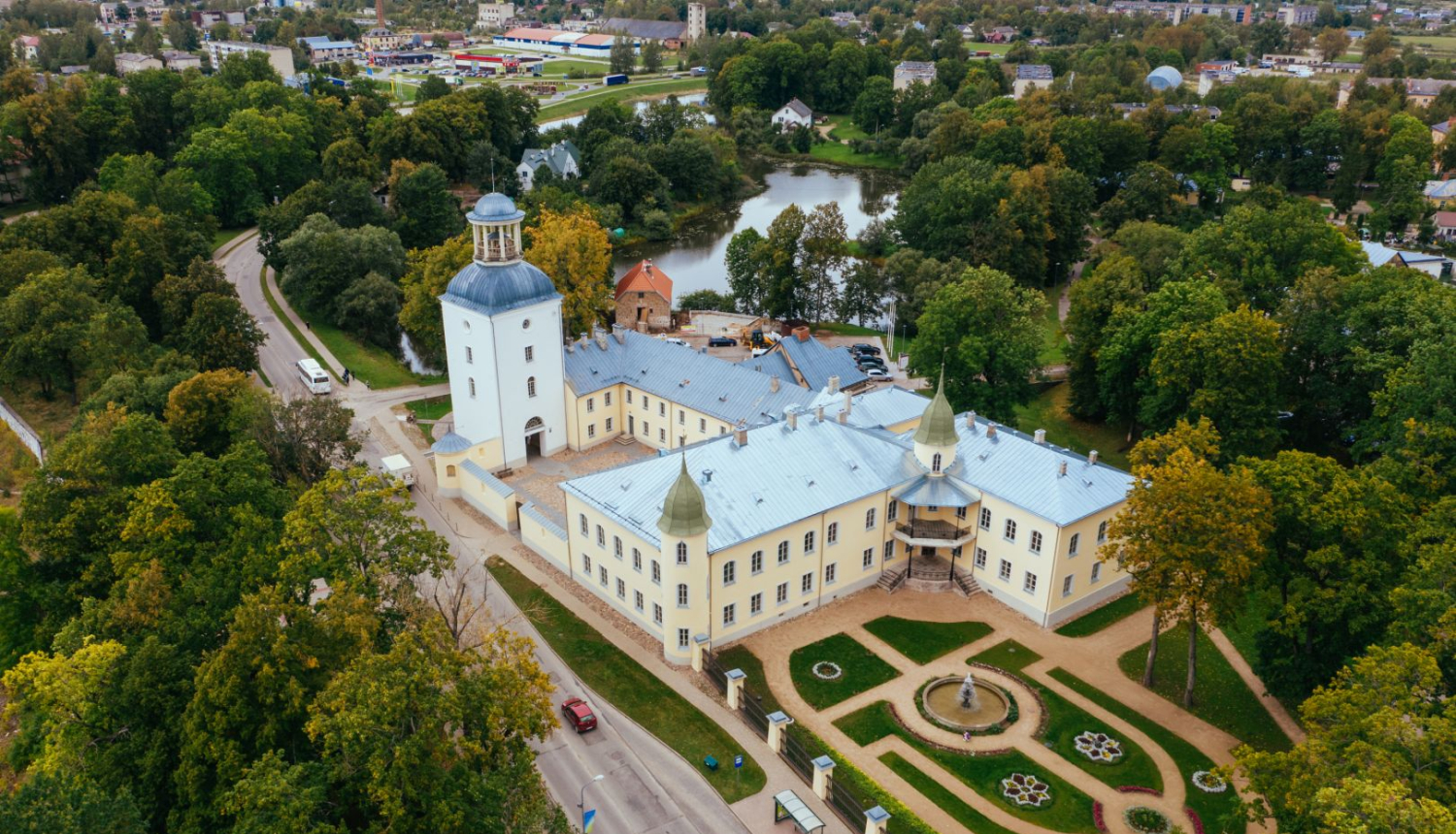 Krustpils pils no drona lidojuma