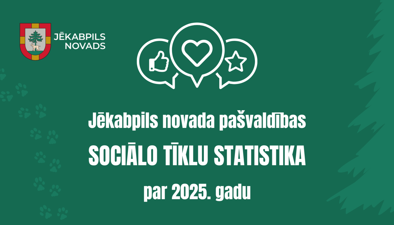 Sociālo tīklu statistikas par 2025. gadu titullapa