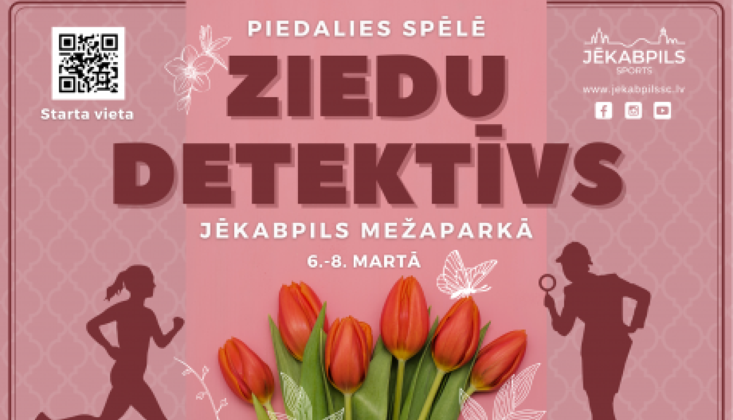 Jēkabpils sporta centrs Jēkabpils Mežaparkā rīko spēli “Ziedu detektīvs”