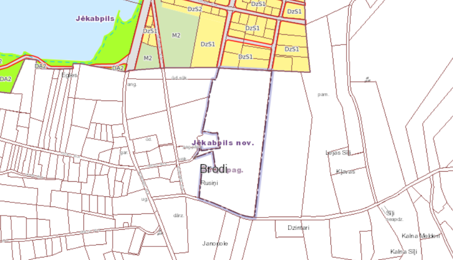 Radzes atrašanās kartē