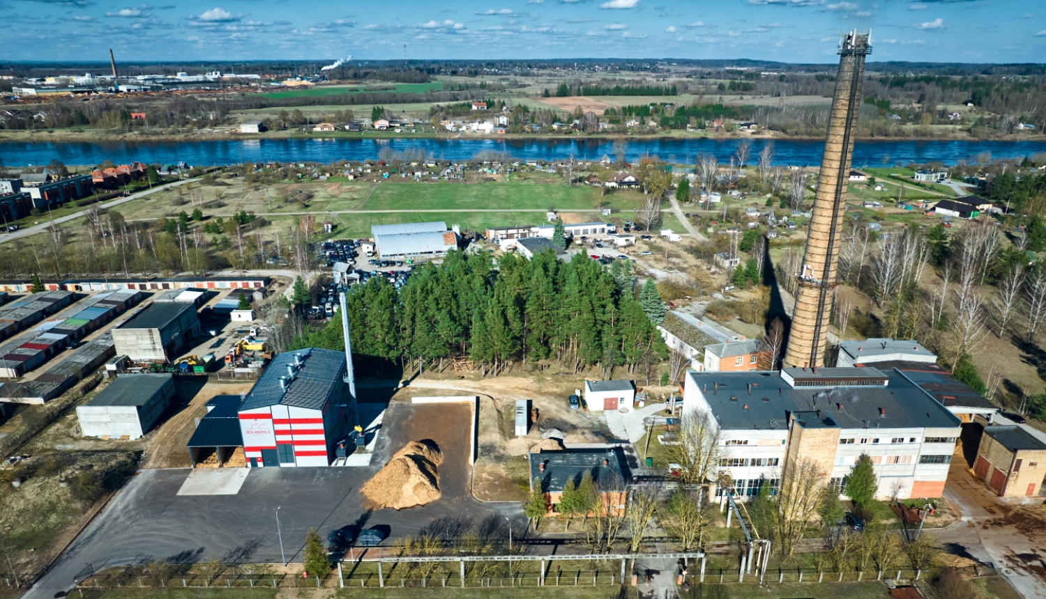 Tvaika ielas katlumaja no augšas