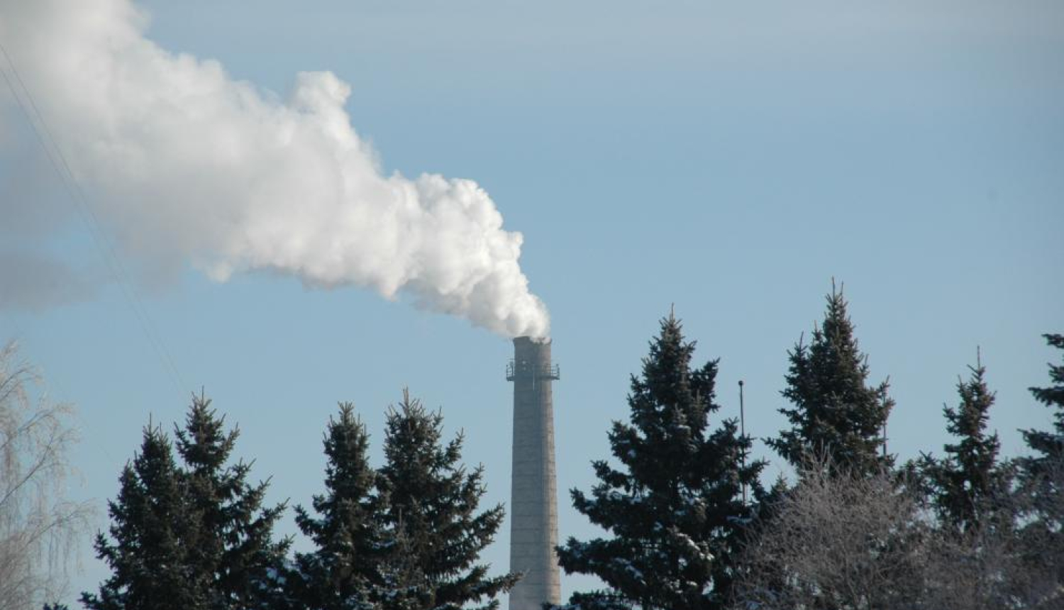 Tvaika ielas katlumājas dūmenis Jēkabpilī