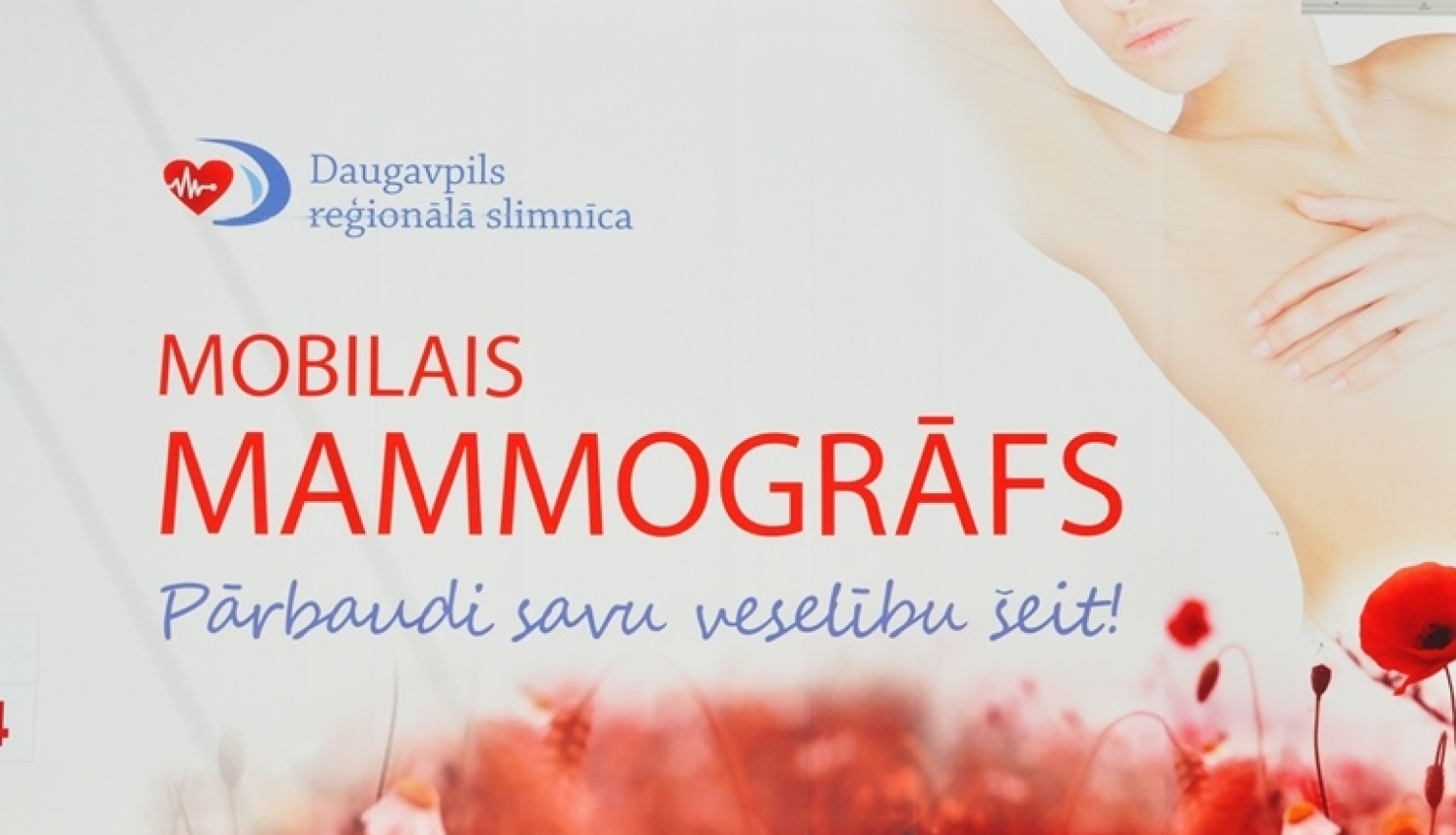 Ilustratīvs plakāts par mobilo mamogrāfu