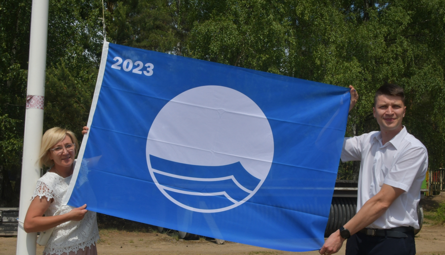 Jēkabpils Radžu ūdenskrātuvē jau 14.gadu paceļ Zilo karogu