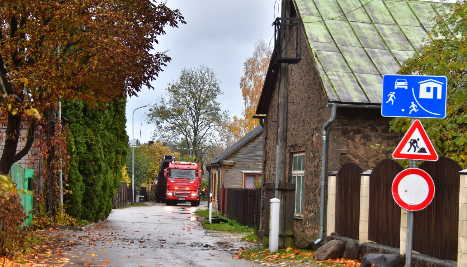 Zaļā iela Jēkabpils remontdarbi