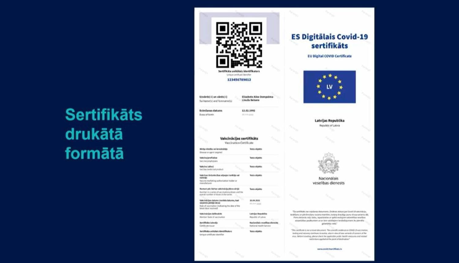 Covid19 sertifikāts