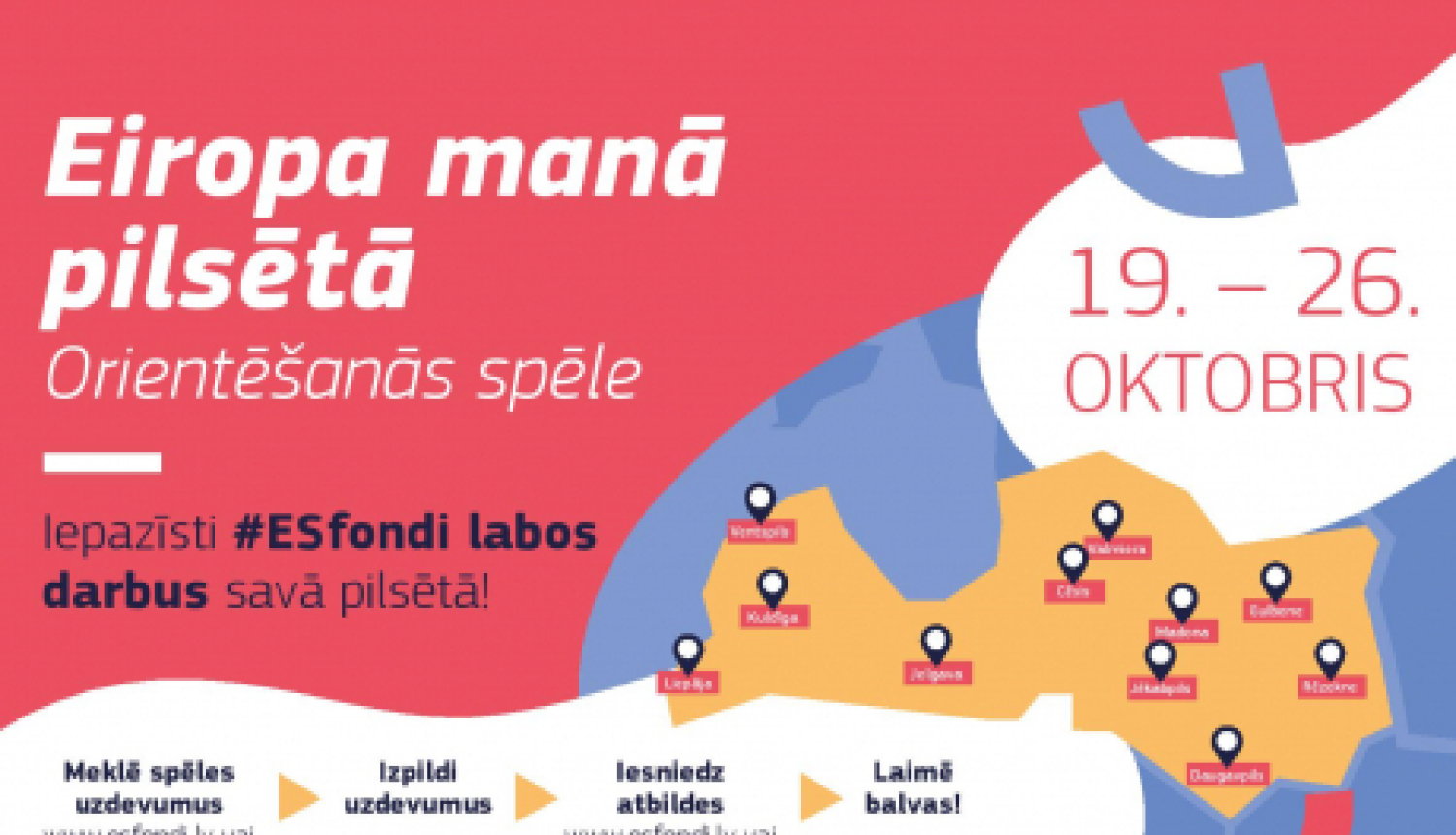 Skolēnu brīvlaikā notiks orientēšanās spēle “Eiropa manā pilsētā”