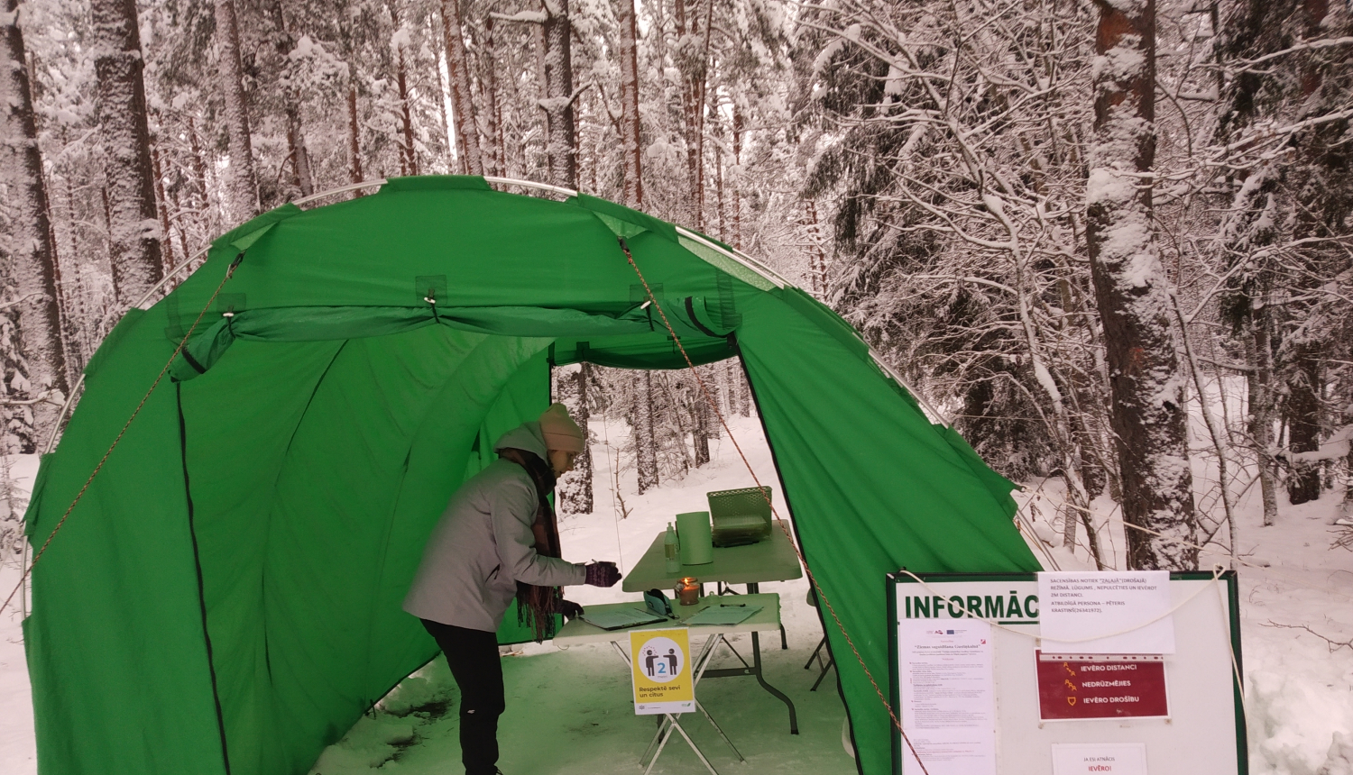 Orientēšanās organizatoru telts