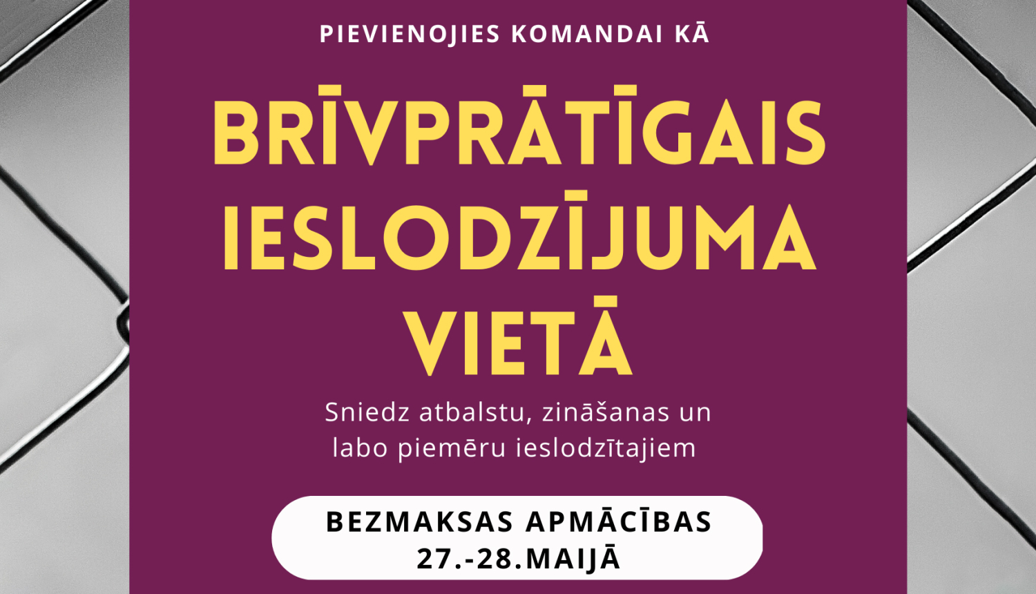 Daā no plakāta - kļūsti par brīvprātīgo