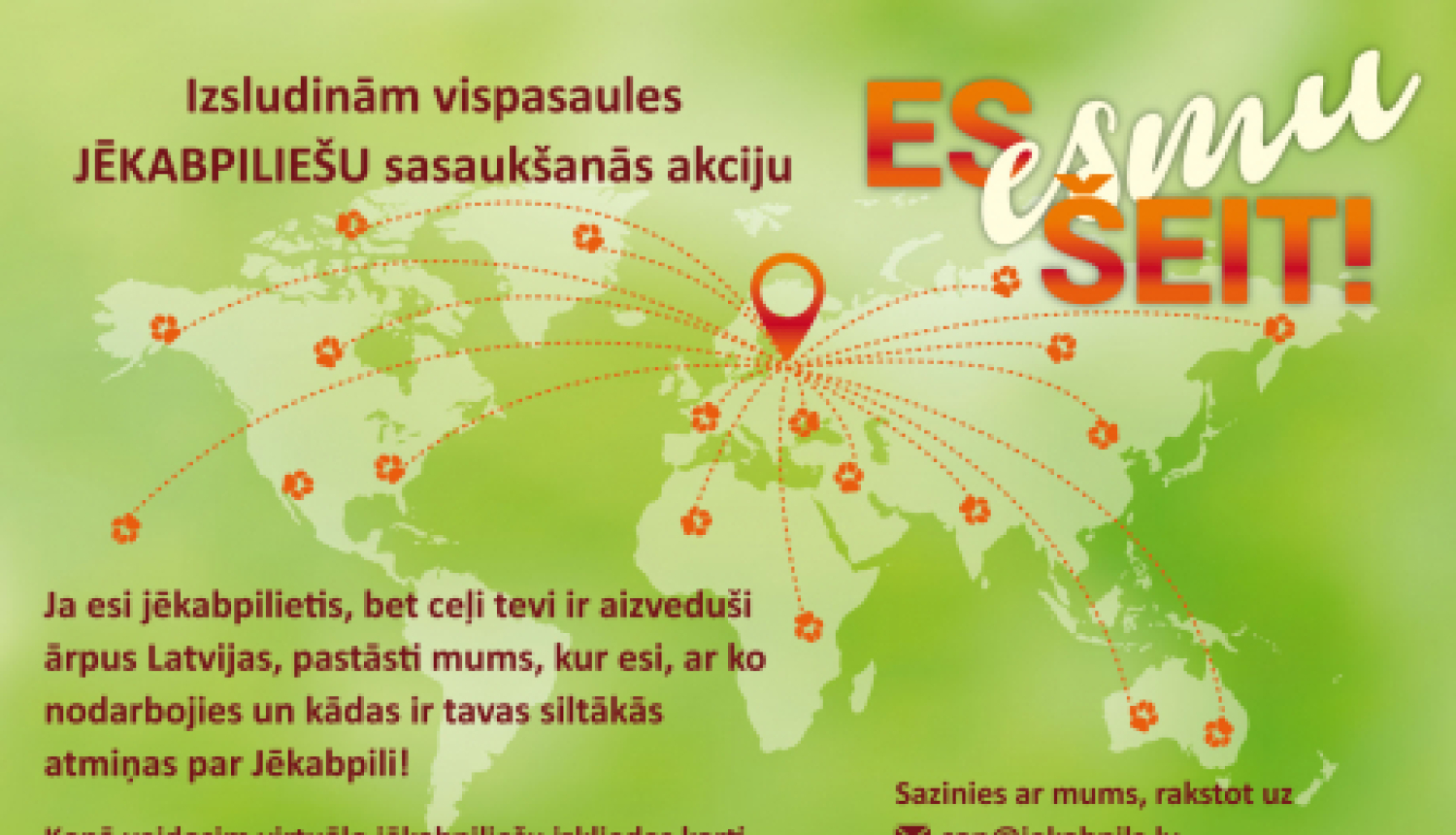 Meklējam jēkabpiliešus visā pasaulē