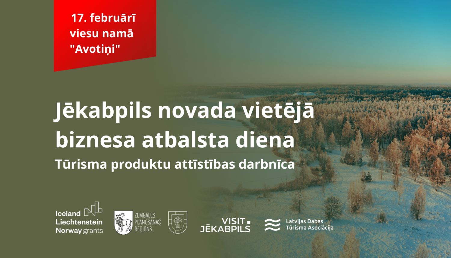 Tūrisma pasākuma afiša 