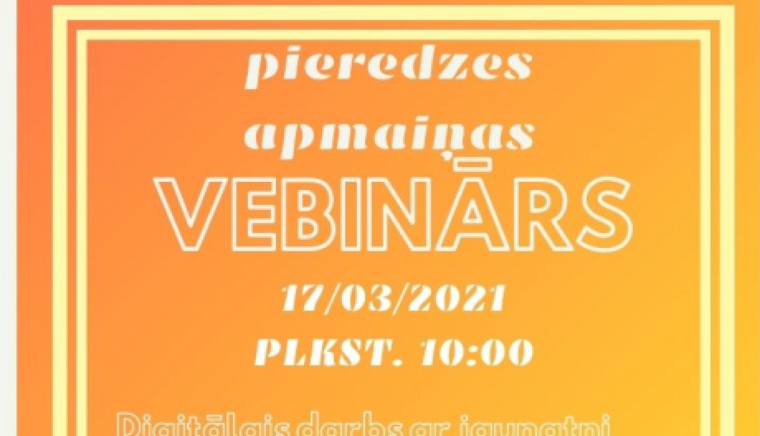 Projekta “KOPĀ vienā virzienā” ietvaros darbā ar jaunatni iesaistītos aicina uz pieredzes apmaiņas vebināru