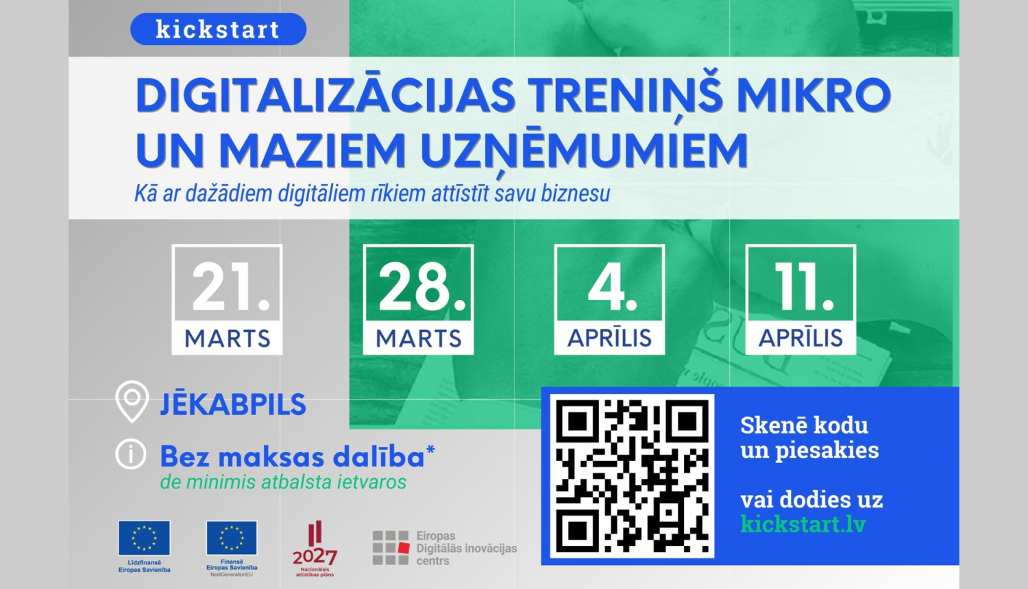 Kickstart teksts un logo