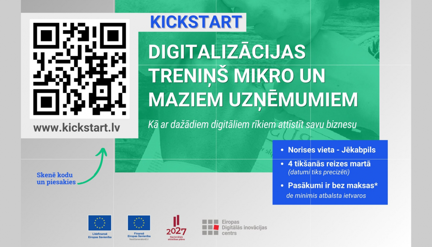 Digitālizācijas treniņa plakāts