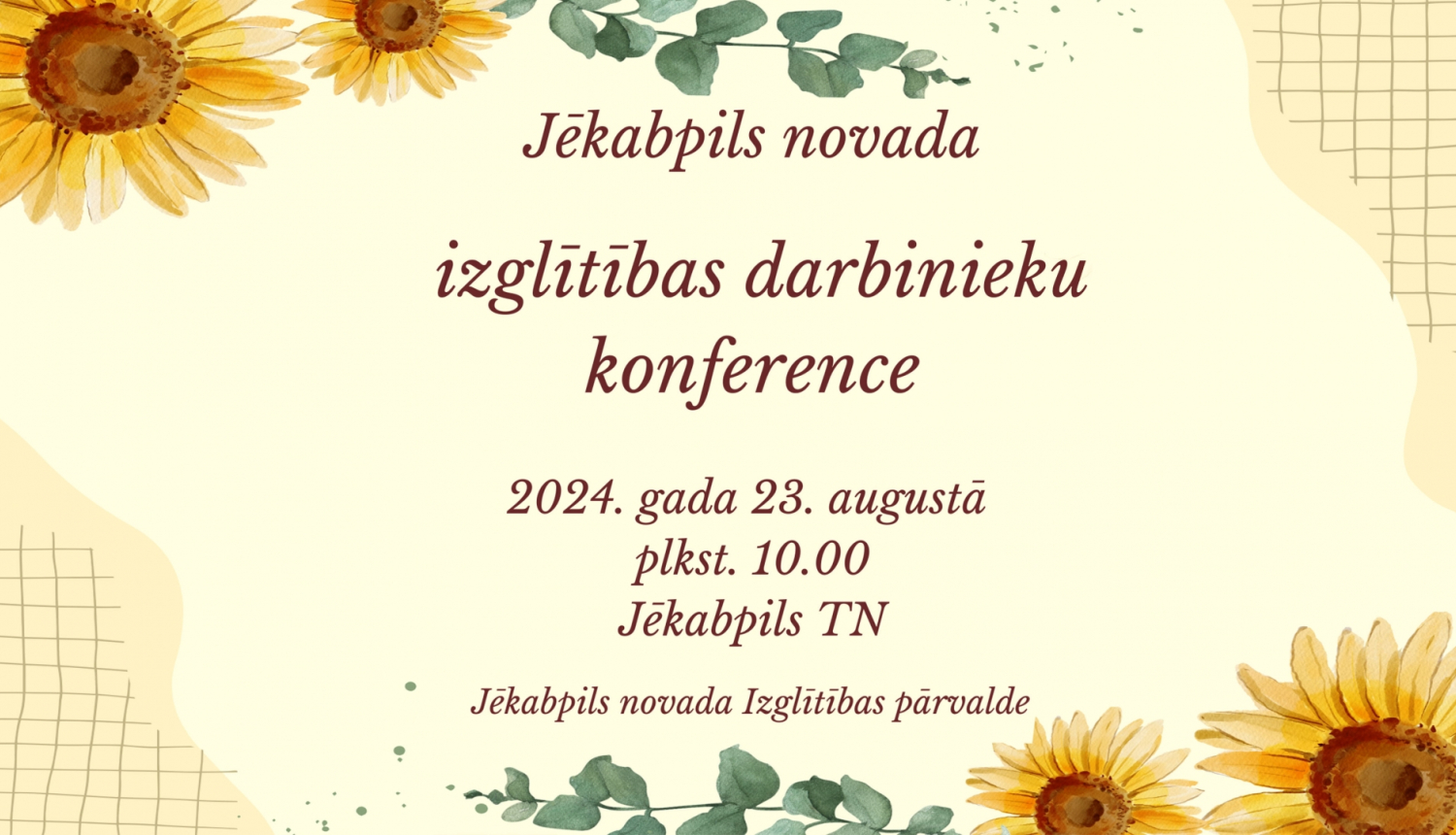 Konferences uzsaukuma plakāts