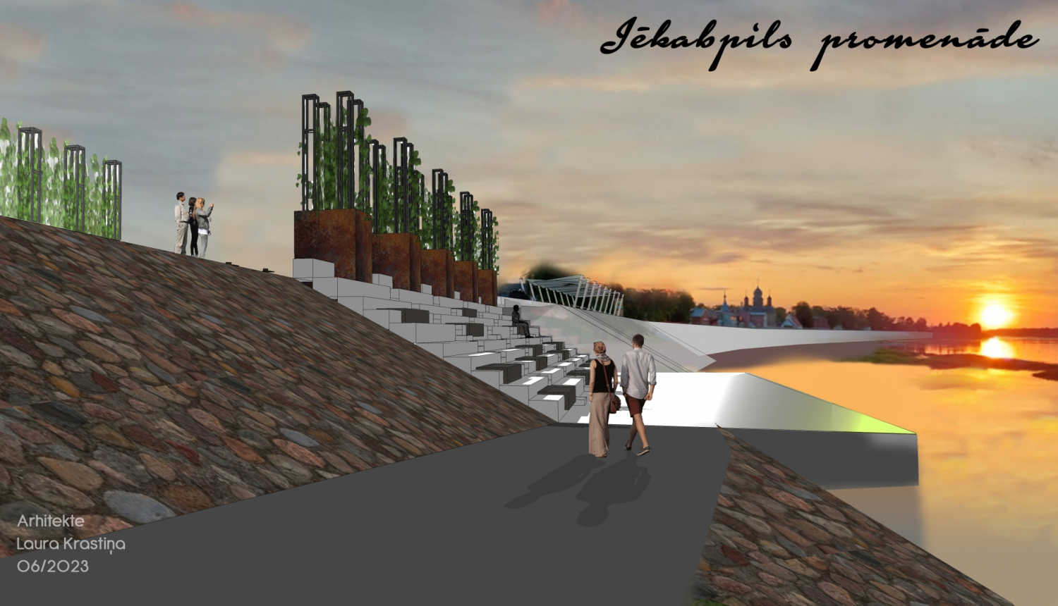 Jēkabpils promenādes vizualizācija