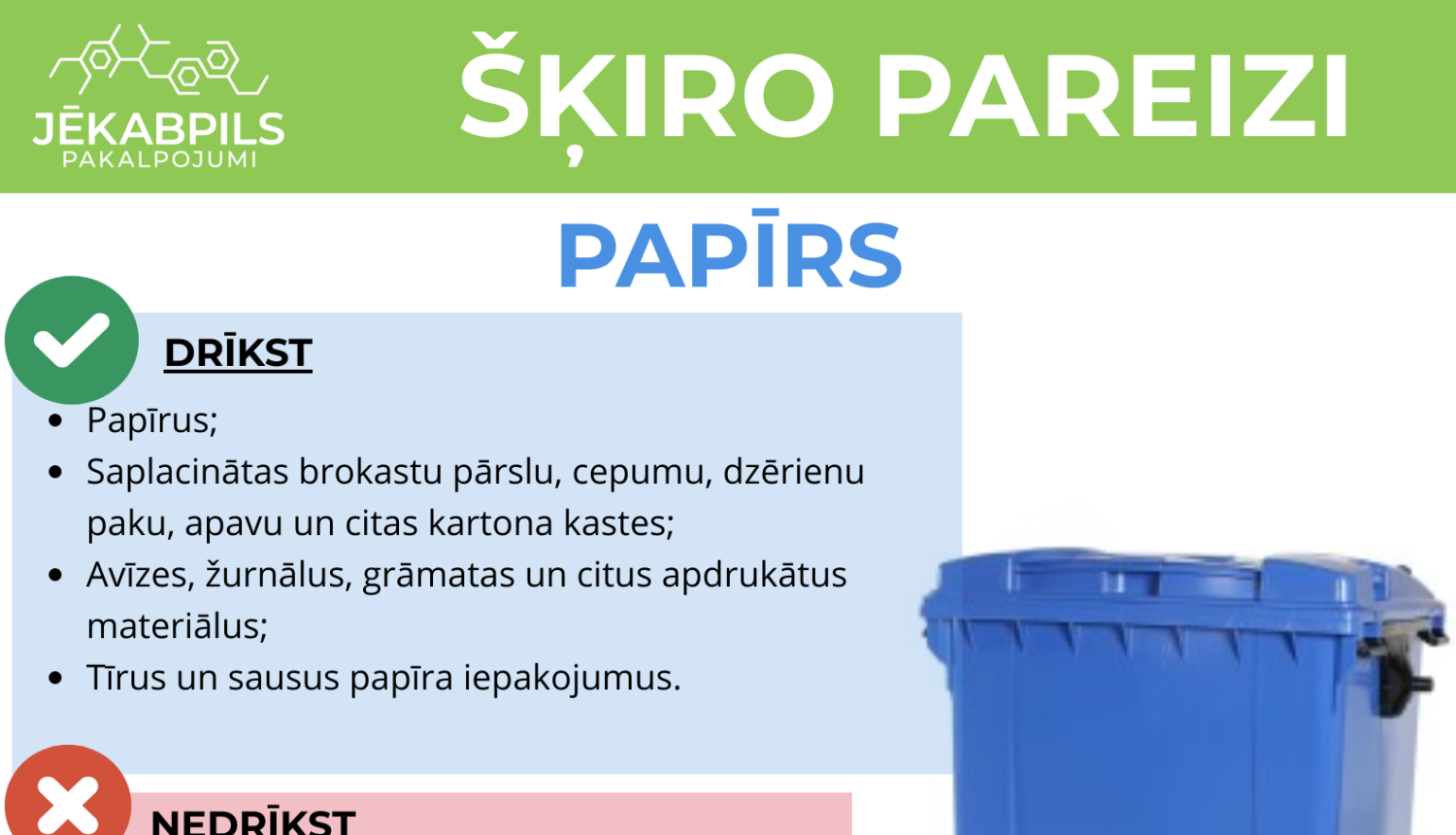 Ilustratīvs attēls par atkritumu šķirošanu