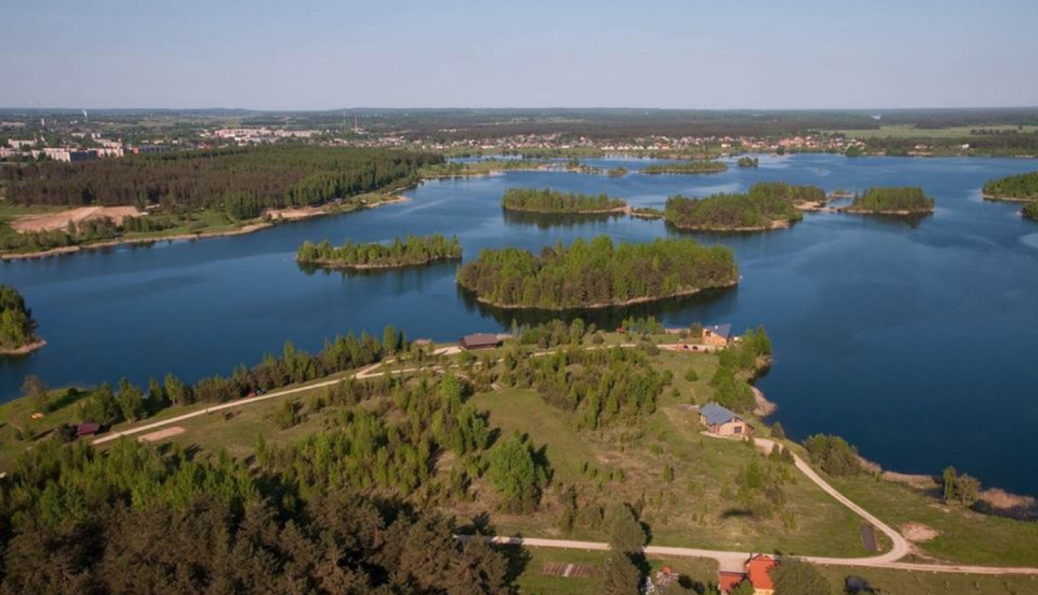 Mežaparks Jēkabpilī no putna lidojuma