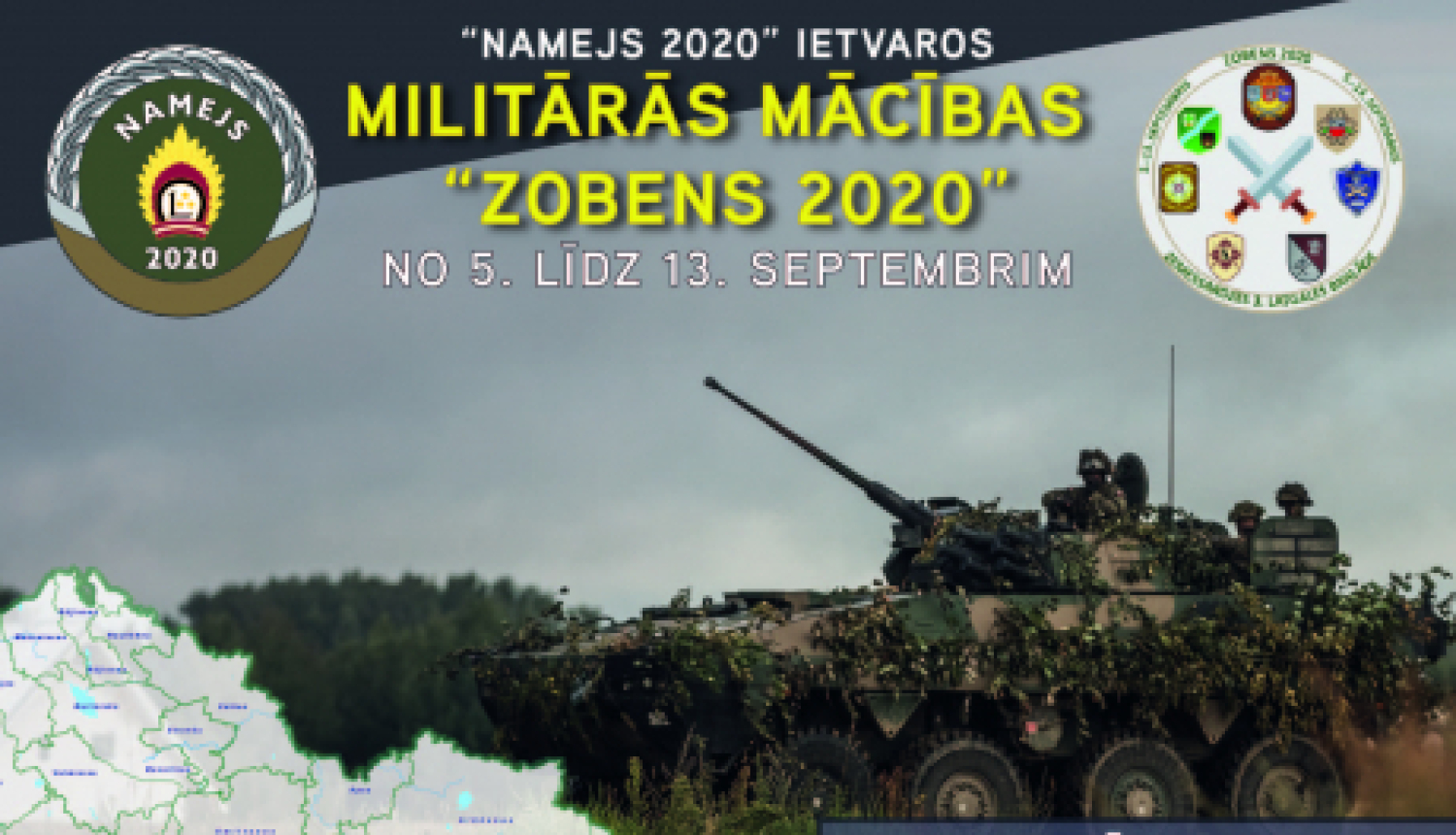Notiks Zemessardzes 3. Latgales brigādes militārās mācības “Zobens 2020”