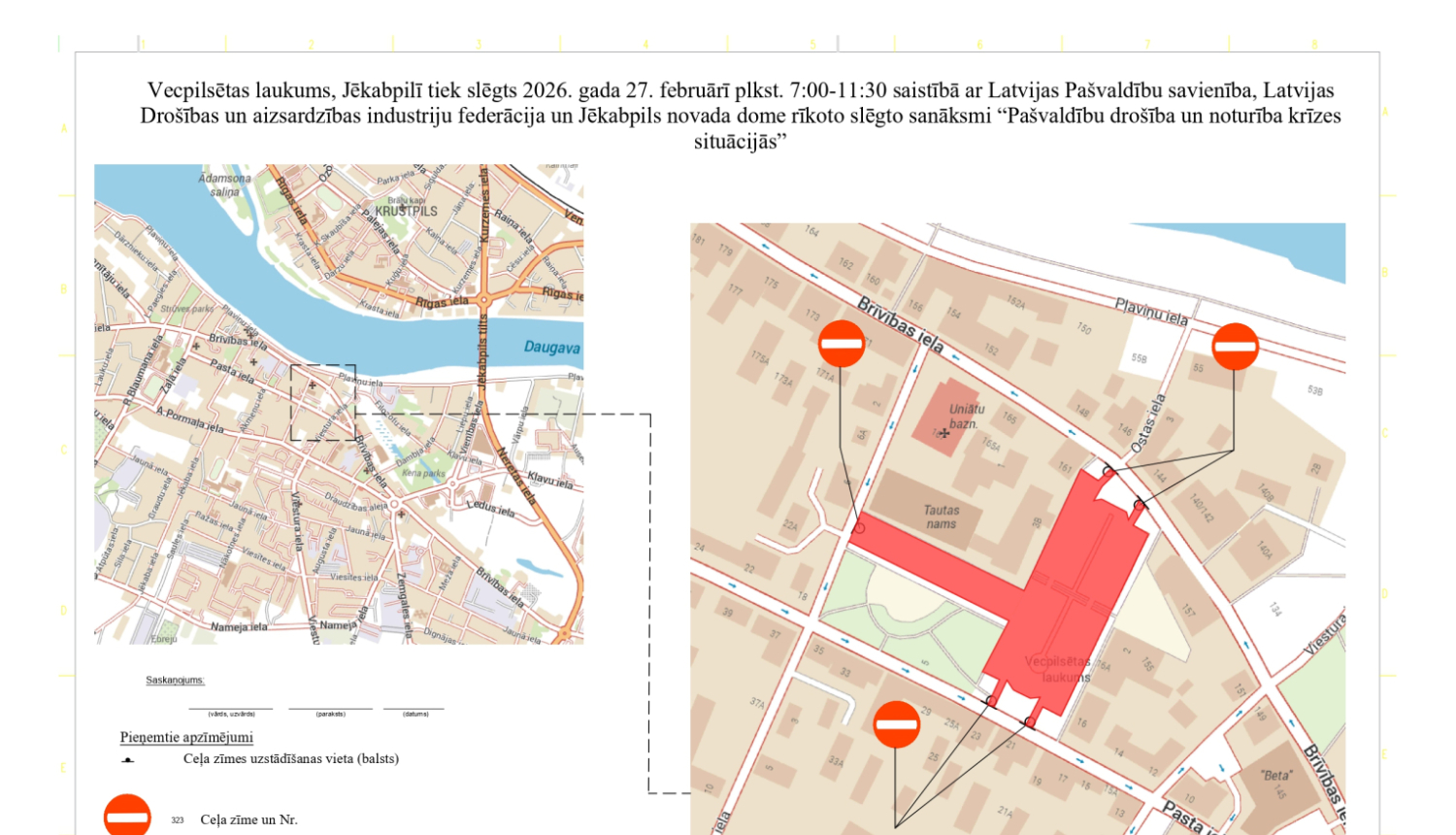 slēgts vecpilsētas laukums