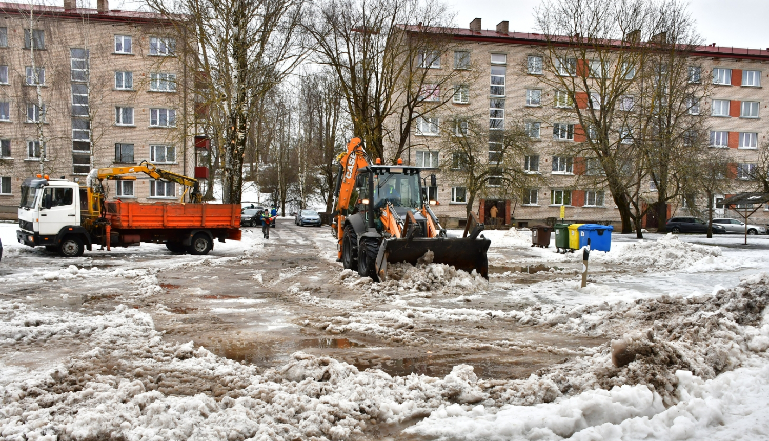 Jēkabpils ielas februārī