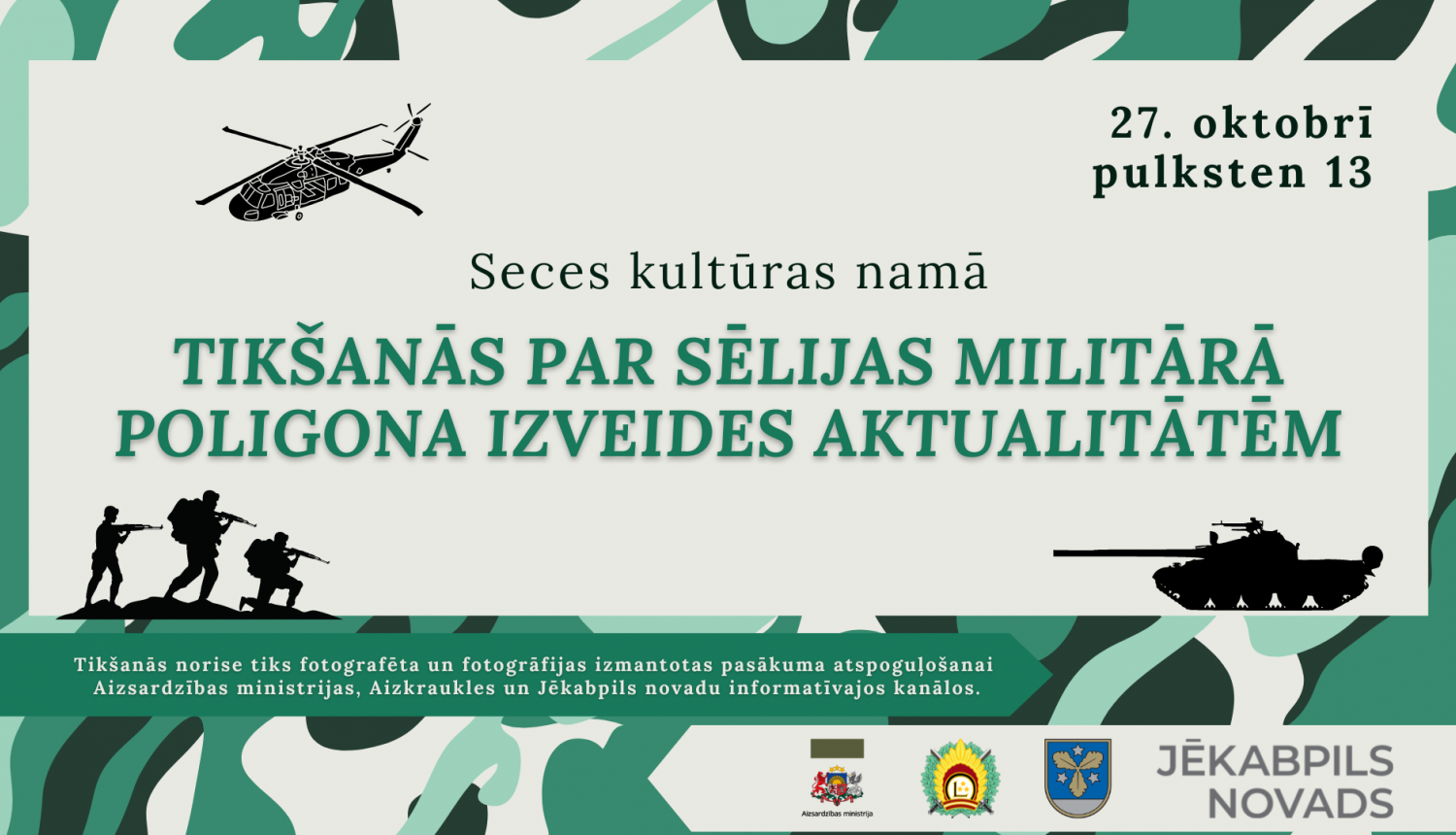 Informatīvs plakāts par tikšanos Secē