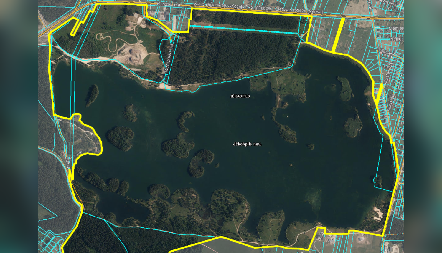 Radžu ūdenskrātuves un Mežaparka teritorijas shēma