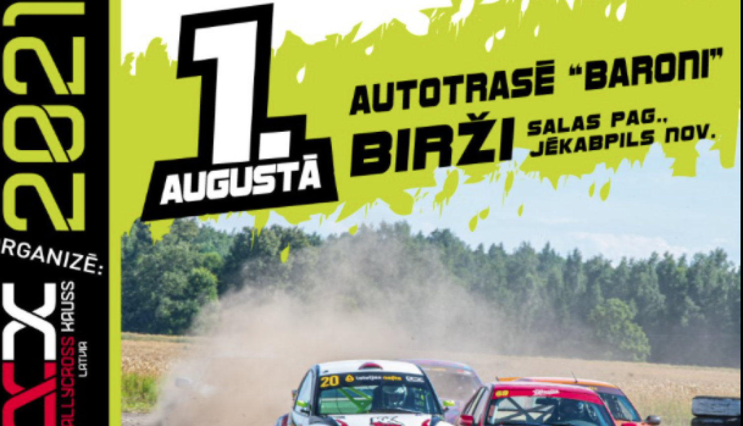 Rallijkross Biržos, 1. augustā - afiša