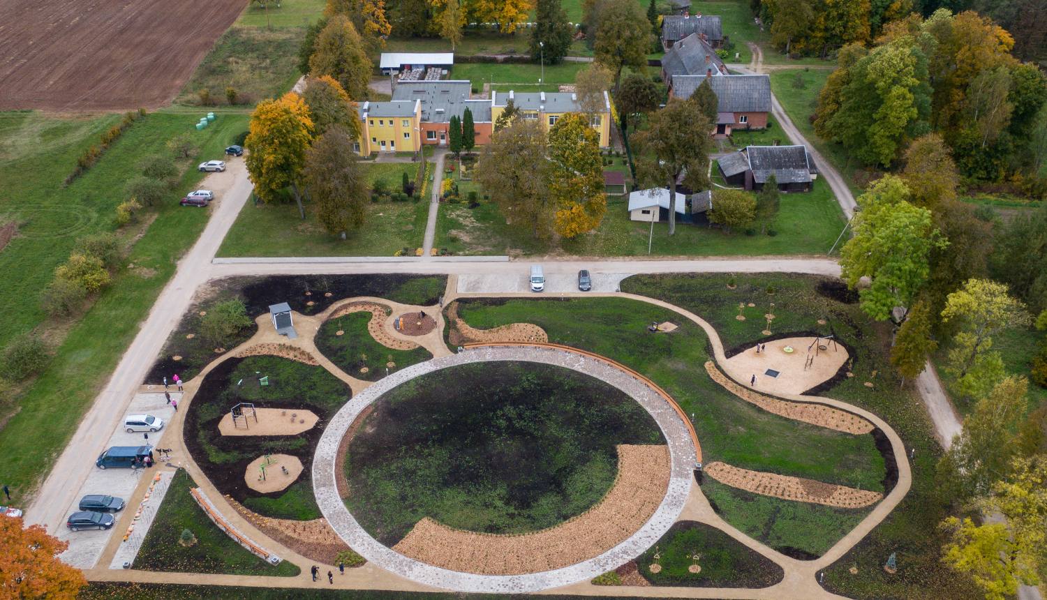 Rubeņu skvērs no augšas - 29.09.2021