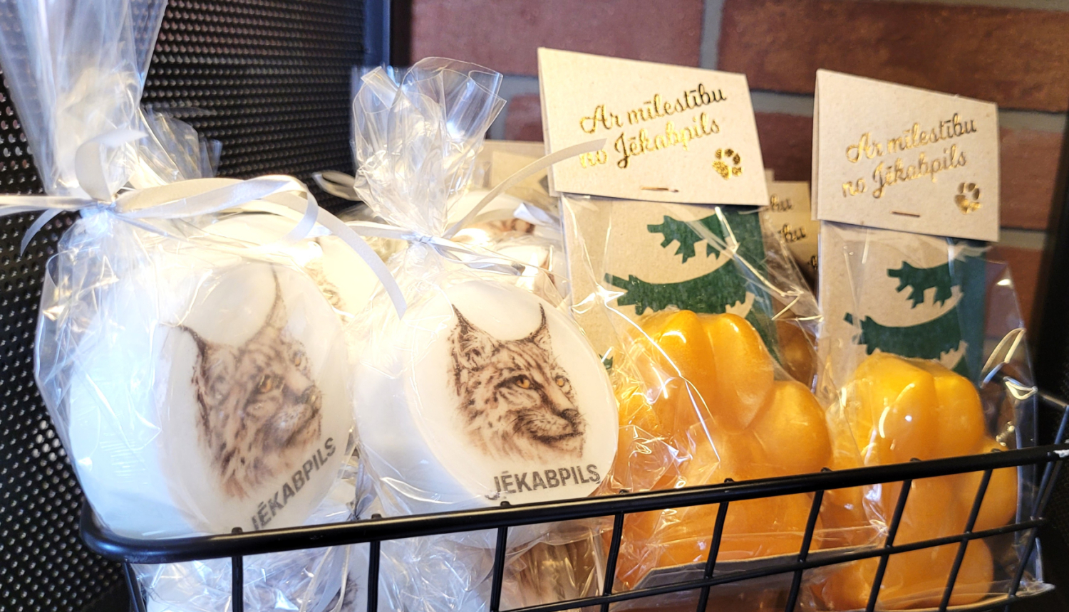 Suvenīri- ziepes ar lūša attēlu