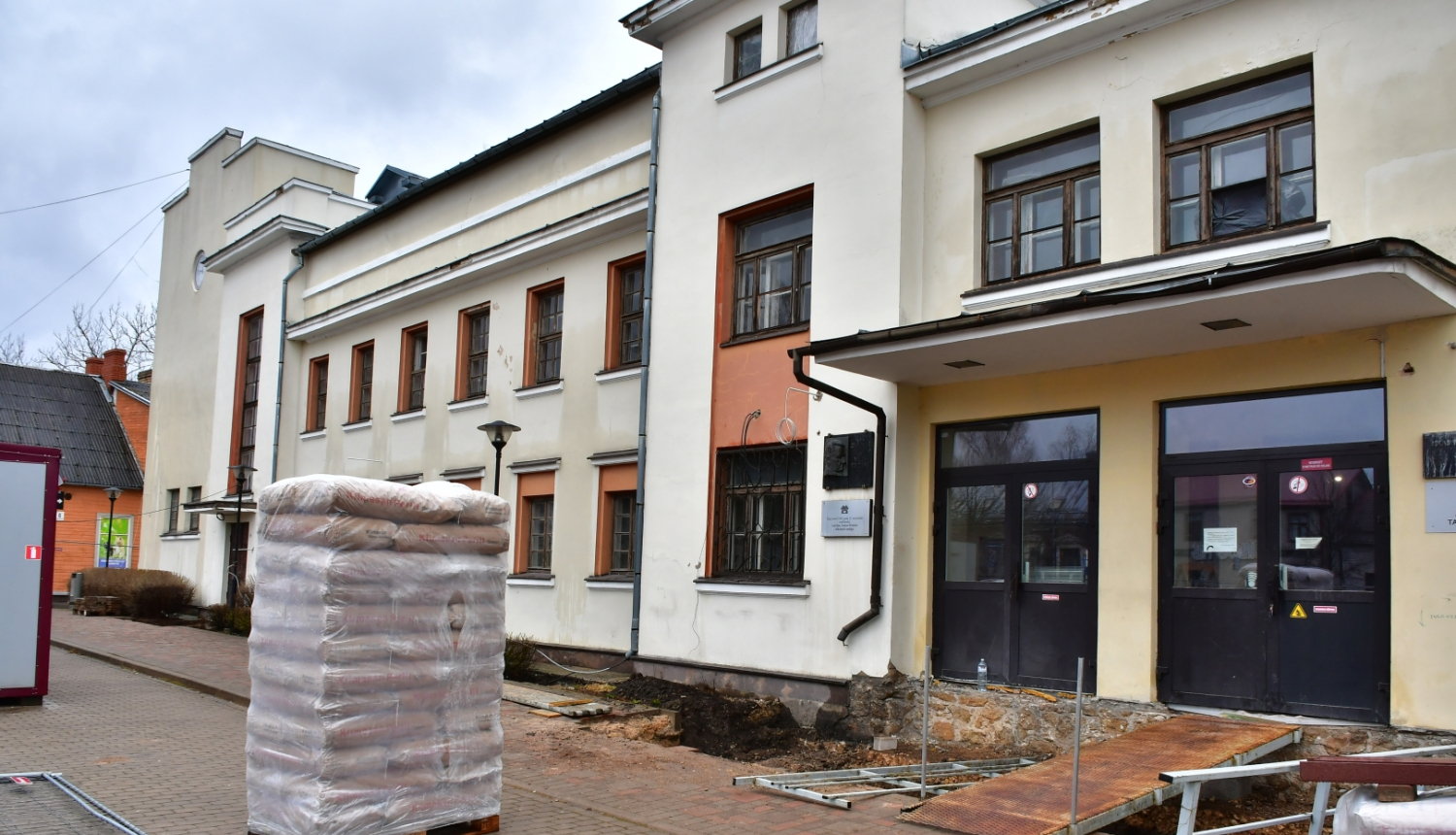 Jēkabpils Tautas nams remonta laikā 2022.gadā