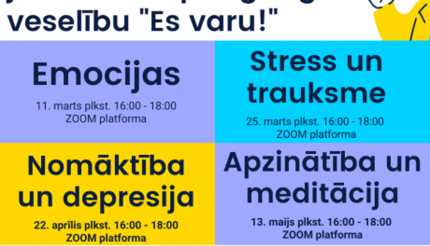 Vebināru cikls jauniešiem par garīgo veselību “Es varu!”