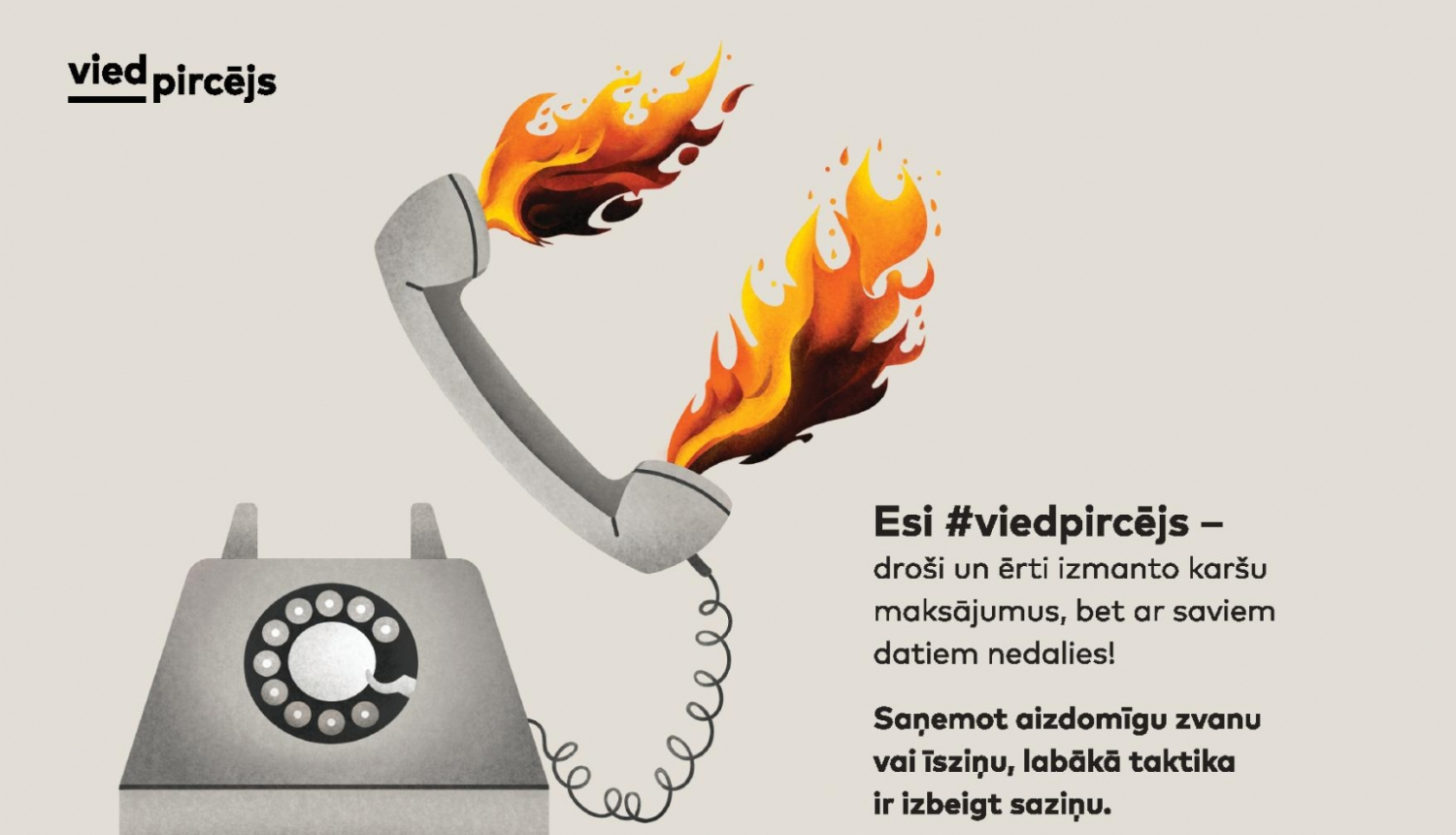 Informatīvs plakāts par krāpniecību