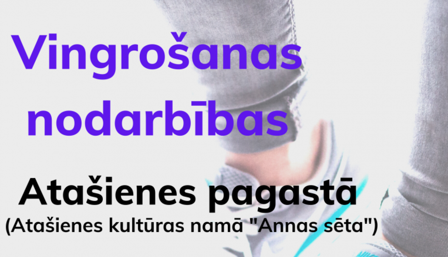 Afiša par vingrošanu Atašienes pagastā