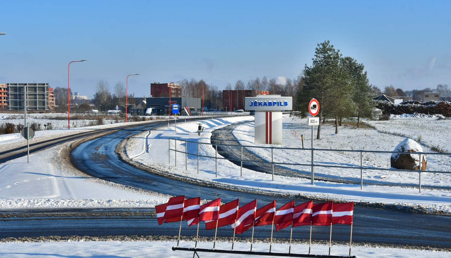 Jēkabpils attēls iebraucot no Salas