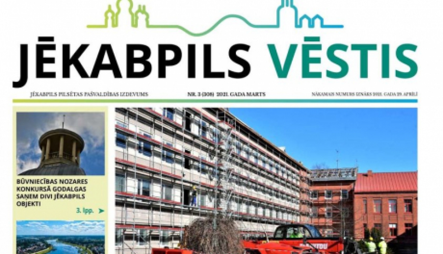 Publicēts 2021. gada marta Jēkabpils Vēstis numurs