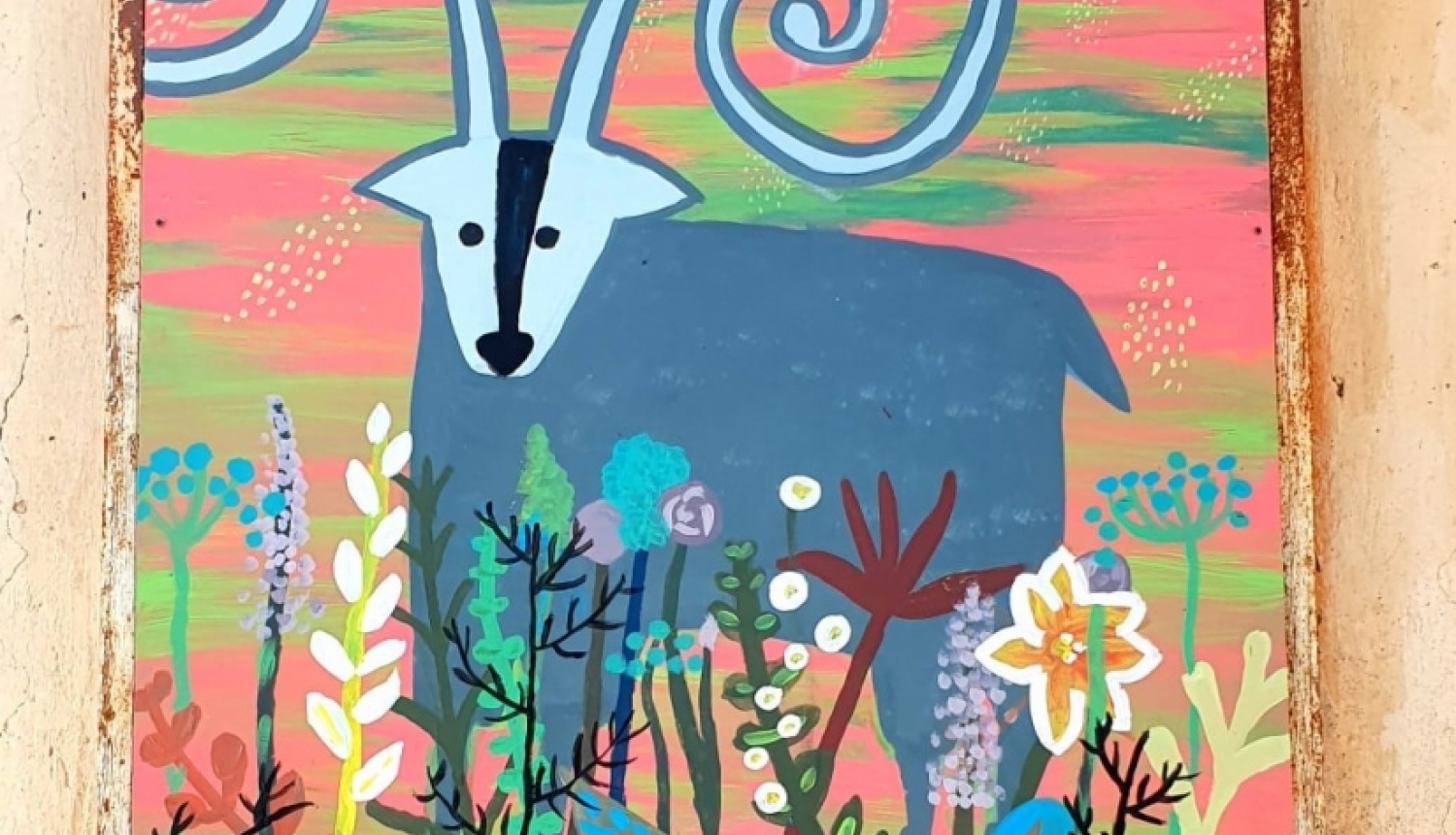 Bērnu zīmējumā attēlots āzis