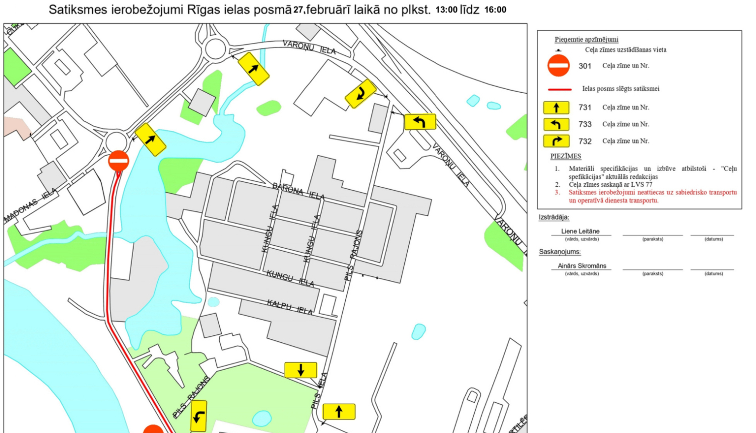 satiksmes ierobežojumi Jēkabpilī