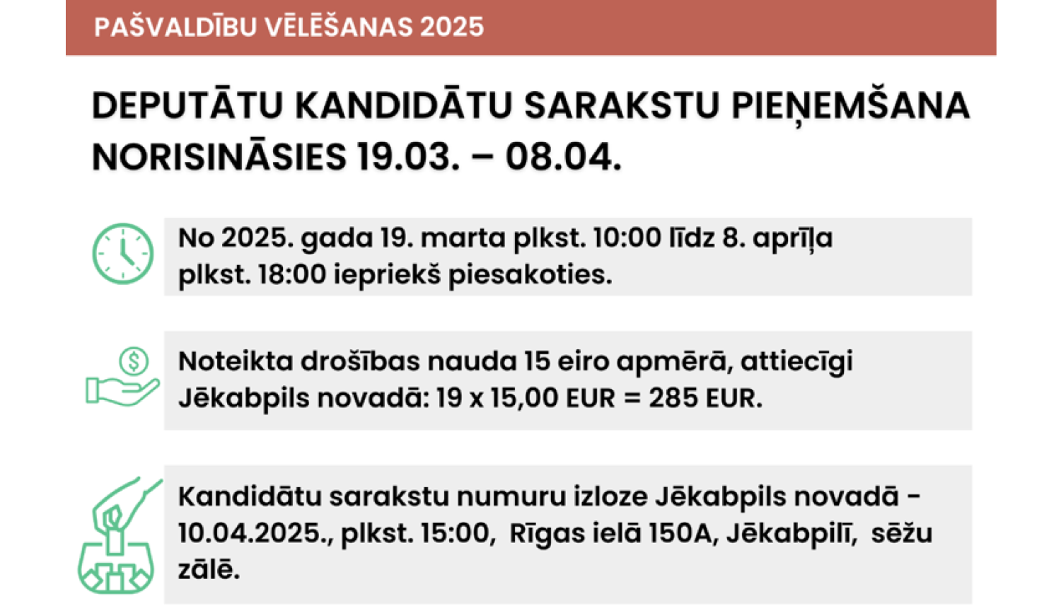 Sarakstu pieņemšana