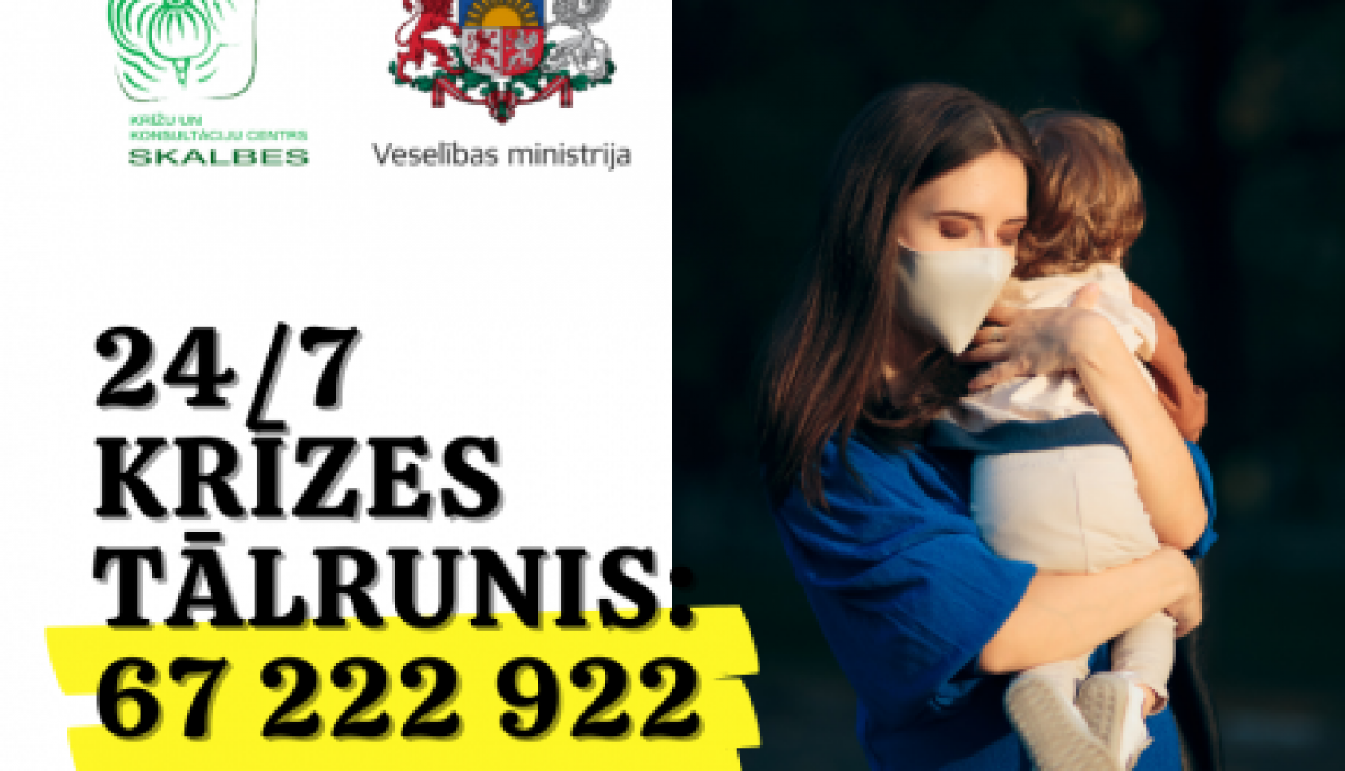 “Skalbes” krīzes tālrunim dubultojies zvanu apjoms