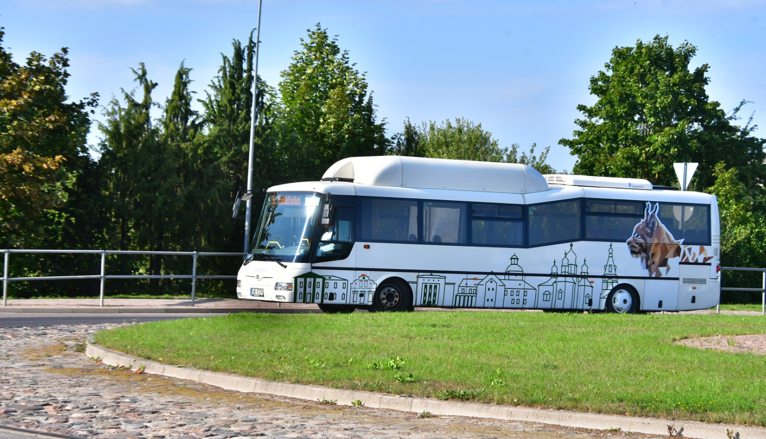 Autobuss Jēkabpils pilsētas ielās