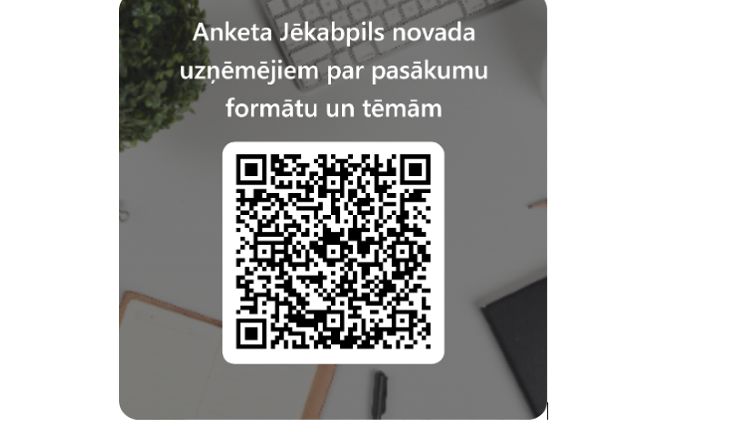 QR kods uzņēmēju aptaujai