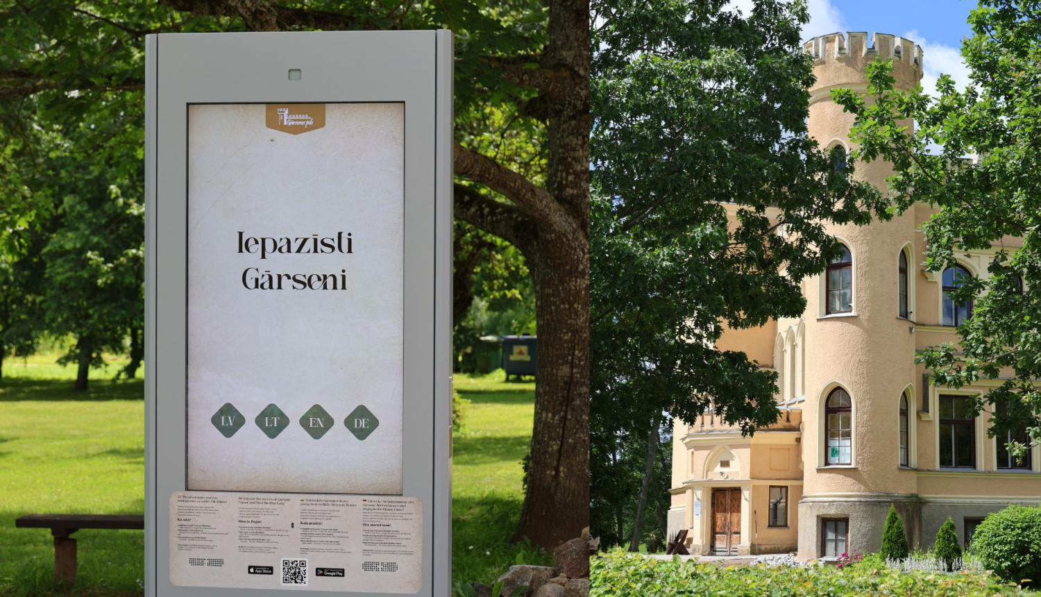 LED ekrāns pie Gārsenes pils