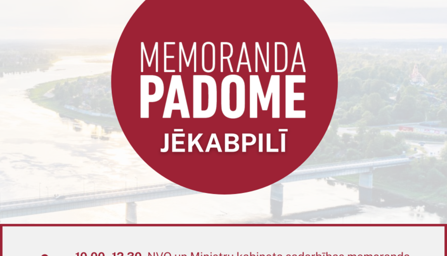 Memoranda padomes sēdes plakāts 03.09.2025