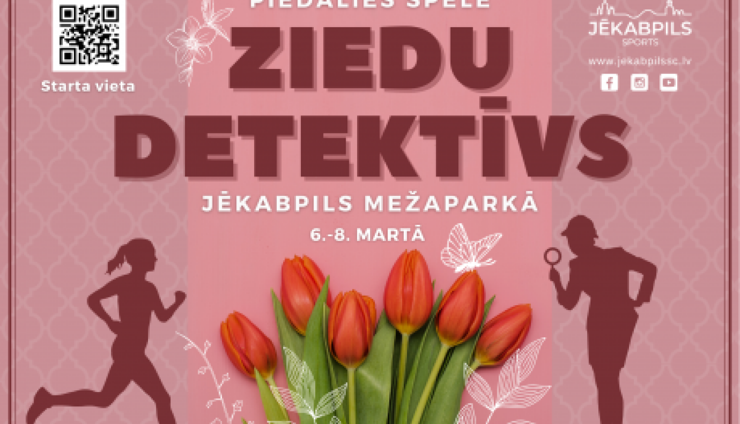 Jēkabpils sporta centrs Jēkabpils Mežaparkā rīko spēli “Ziedu detektīvs”
