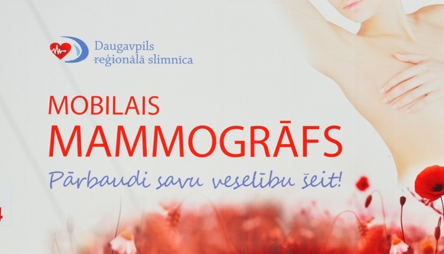 Ilustratīvs plakāts par mobilo mamogrāfu