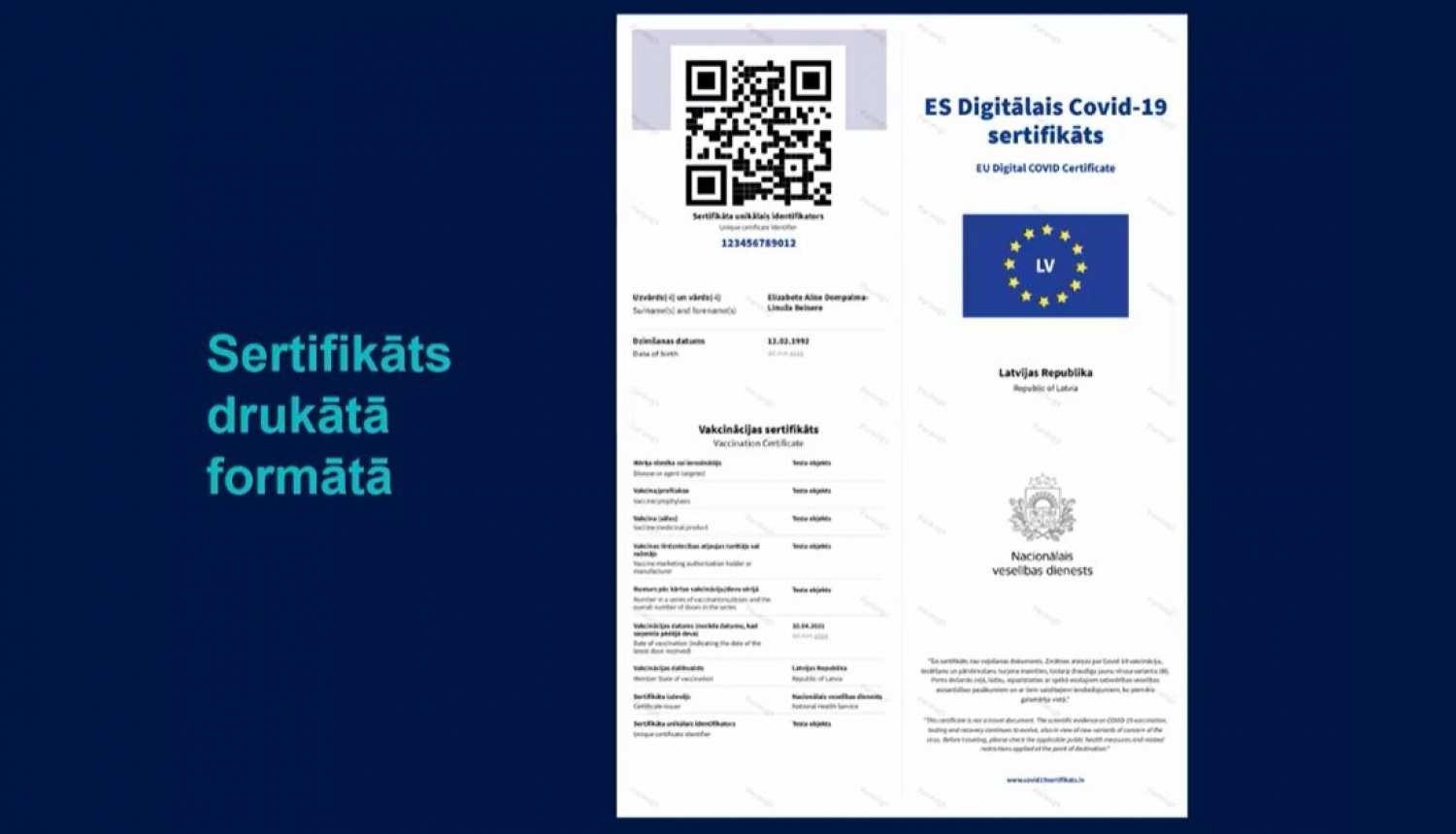 Covid19 sertifikāts