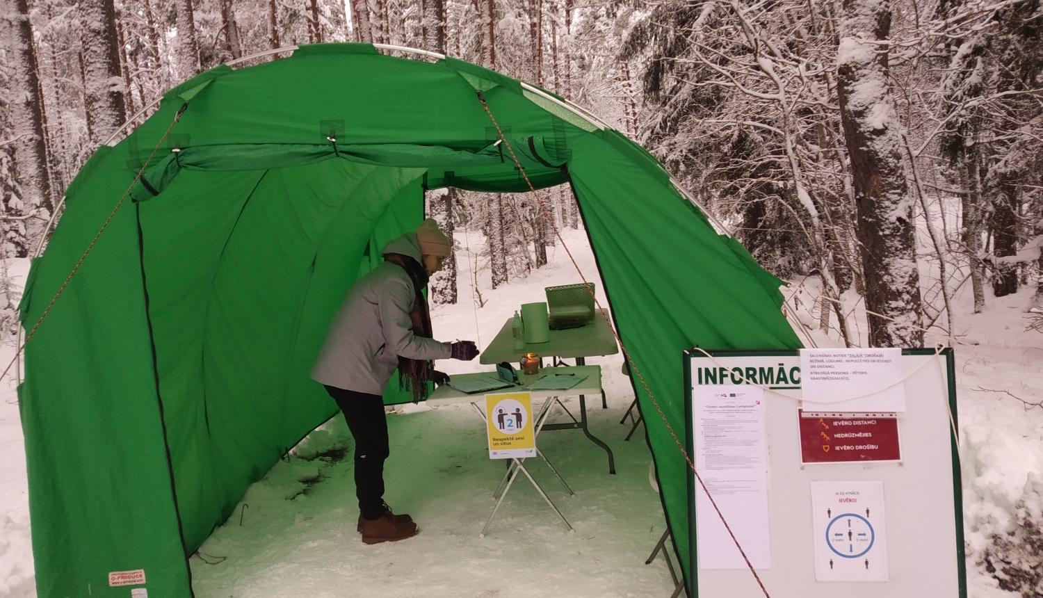 Orientēšanās organizatoru telts