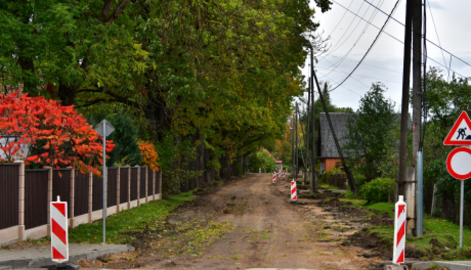 Palejas ielas pārbūves laikā noteikti satiksmes ierobežojumi