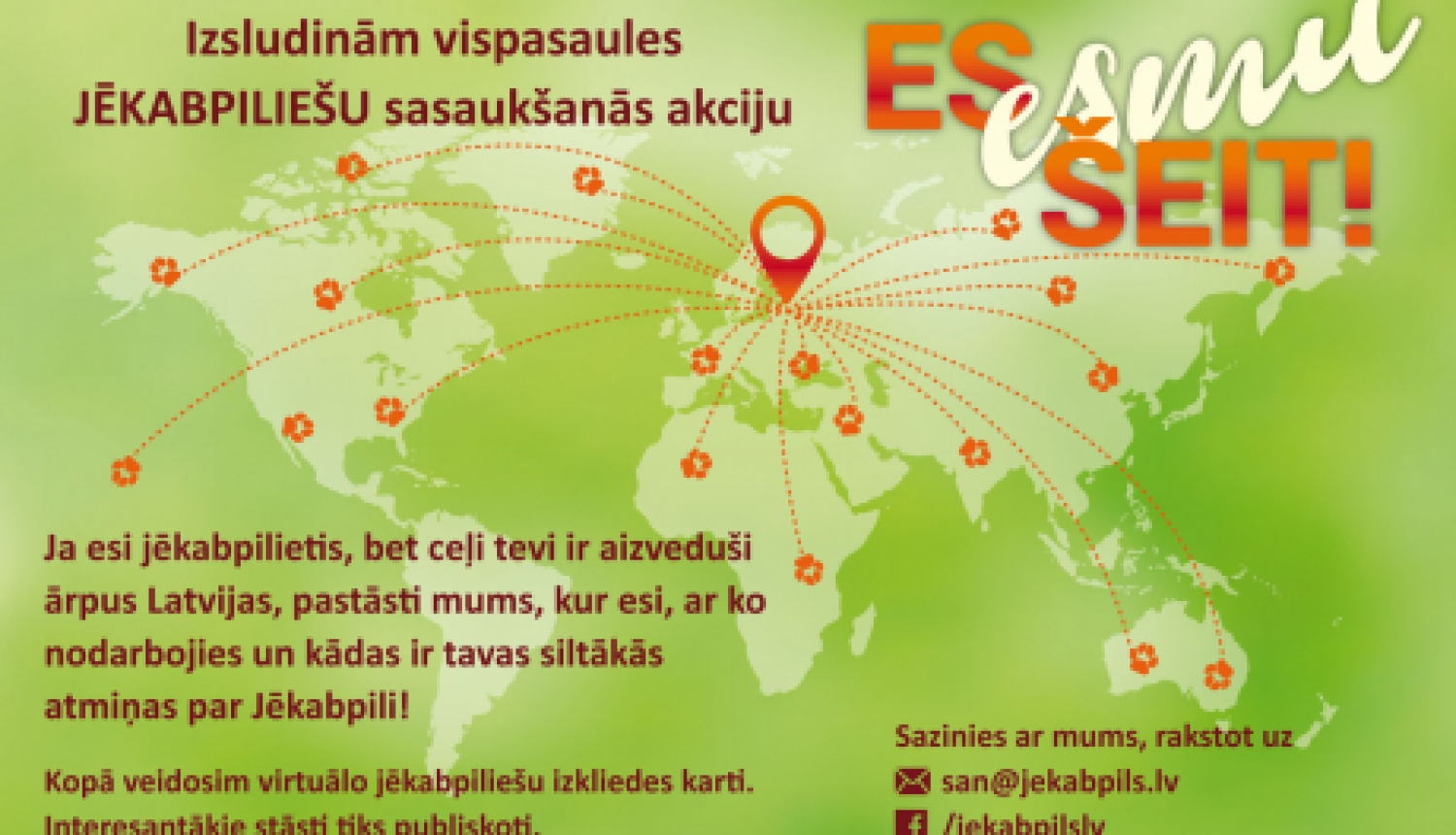 Meklējam jēkabpiliešus visā pasaulē